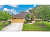 Charming single-story home boasts a well-maintained lawn, mature trees, and inviting curb appeal at 1107 Carringdale Dr, Orlando, FL 32828