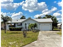 Charming single story home featuring a manicured lawn and attached garage, offering comfort and convenience at 204 Holland St, Lake Wales, FL 33859