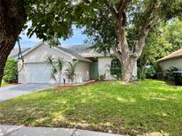 Charming single-story home with a well-manicured lawn and mature trees at 11725 Cuxham Dr, Orlando, FL 32837