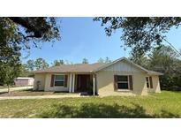 Charming one-story home with a lush green lawn and well-maintained landscaping at 30965 E Thyme Ave, Eustis, FL 32736