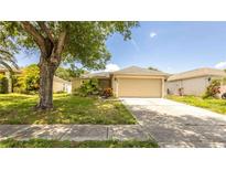Charming single-story home with a two-car garage and a lush front lawn at 4236 Newtonhall Dr, Orlando, FL 32826