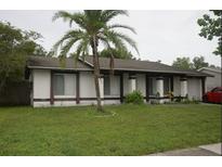 Inviting single-story home featuring a well-maintained lawn and mature palm tree in the front yard at 11418 Ashboro Dr, Orlando, FL 32837