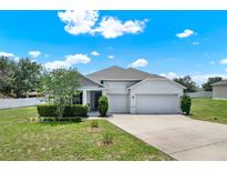 Charming single-Gathering home with a well-manicured lawn, mature landscaping, and a spacious two-car garage at 804 Glen Creek Ct, Fruitland Park, FL 34731