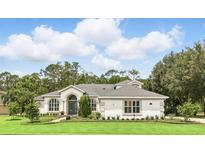 Stunning home exterior featuring a well-manicured lawn and a charming architectural design at 2908 Lee Shore Loop, Orlando, FL 32820