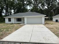 Charming single-story home with a wide driveway and attached two-car garage at 14489 Se 38Th Ter, Summerfield, FL 34491