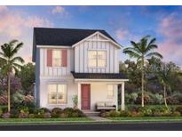 Charming two-story home with white siding, red shutters, and landscaped yard at 2623 Long Pine Ave, Apopka, FL 32712