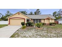 Charming single-story home with well-manicured landscaping and a two-car garage at 2741 Beaver Dr, Deltona, FL 32725