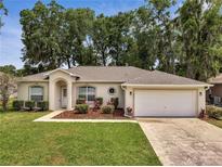 Charming single-story home featuring manicured landscaping and an attached two-car garage at 2823 Ne 24Th Pl, Ocala, FL 34470