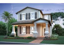 Charming two-story home featuring classic architecture, inviting front porch, and well-maintained landscaping at 17359 Beachgrass Aly, Winter Garden, FL 34787