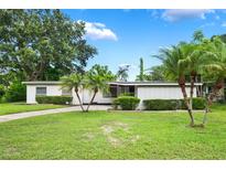 Charming single-story home with a well-manicured lawn and mature palm trees at 209 Wilmer Ave, Orlando, FL 32811