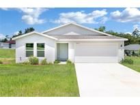 Charming single-story home featuring a two-car garage, well-manicured lawn, and a clean, modern facade at 14322 Sw 28Th Ave, Ocala, FL 34473