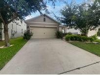 Charming one-story home featuring a two-car garage, neutral exterior, and well-maintained landscaping at 326 Charles Dr, Deland, FL 32724