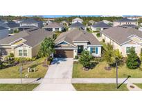 Charming single-story home with a well-maintained lawn, a two-car garage, and attractive landscaping at 913 Sabal Breeze Ln, Apopka, FL 32703