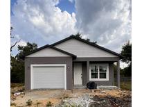 Charming single-story home featuring a gray exterior, white garage door, and well-defined architectural lines at 220 Sears Ave, Winter Haven, FL 33881