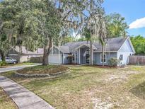 Charming single-story home featuring mature trees, well-maintained lawn, and attached two-car garage at 4274 Meeting Pl, Sanford, FL 32773