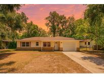 Charming single-story home with a well-maintained lawn and attached two car garage at 710 N Sparkman Ave, Orange City, FL 32763
