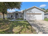Charming single-story home with a well-maintained lawn and a two-car garage at 702 Pasteur Ln, Kissimmee, FL 34759