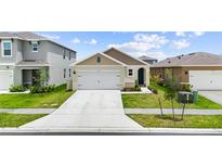 Charming single-Gathering home featuring a spacious two-car garage and a well-maintained lawn at 7112 Mottled Duck Dr, Harmony, FL 34773