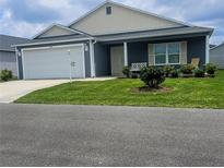 Charming single-story home with a well-manicured lawn and attached two-car garage at 744 Barron Pl, The Villages, FL 32163