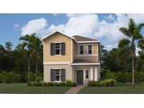 Charming two-story home showcasing classic design elements and a well-manicured lawn with lush landscaping at 7167 Rosy Sky Ave, Orlando, FL 32829