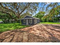 Charming single-story home featuring a brick driveway, well-maintained lawn, and mature trees at 1503 Granite State Ct, Mount Dora, FL 32757