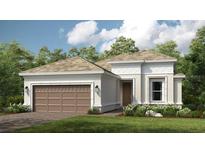 Beautiful single-story home with a well-manicured lawn and a two-car garage at 858 Arbor Green Trl, St Cloud, FL 34771