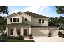 Charming two-story home with a three-car garage and well-maintained landscaping at 2053 Starflower Ln, Kissimmee, FL 34746