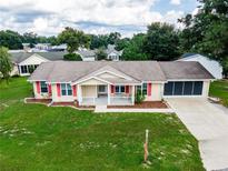 Aerial view of a single-story house with a large yard at 8981 Sw 116Th Place Rd, Ocala, FL 34481