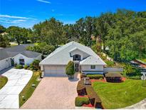 Charming home with a paved driveway, well-manicured lawn, and mature landscaping at 17808 Se 115Th Ct, Summerfield, FL 34491