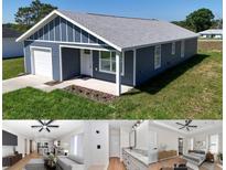 Charming single Gathering home featuring a one car garage and covered front porch at 3496 Sw 149Th Ct, Ocala, FL 34481
