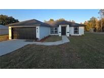 Newly built home with a two-car garage and landscaped yard at 262 Locust Rd, Ocala, FL 34472