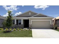 Charming single-story home with a well-manicured lawn and a two-car garage at 8562 Pinecrest Trl, Wildwood, FL 34785