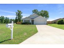Charming single-story home features a manicured lawn, paved driveway, and attached two-car garage at 1664 Sw 167Th St, Ocala, FL 34473