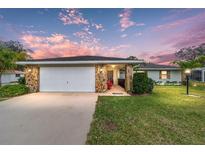 Updated single story home with a 2-car garage and landscaped lawn at 5041 County Road 114, Wildwood, FL 34785