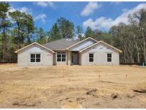 New construction home featuring a block exterior and a classic roof design ready for finishing touches at 12295 Sw 90Th Pl, Dunnellon, FL 34432