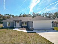 Charming single-story home featuring a two-car garage, well-maintained lawn, and inviting front entrance at 201 Locust Rd, Ocala, FL 34472