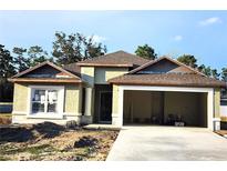 Newly constructed single-Gathering home with a two-car garage and freshly installed brown shingle roof at 7799 Sw 132Nd Pl # 10, Ocala, FL 34473