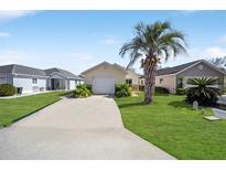 Charming home with a well-manicured lawn and a beautiful palm tree in the front yard at 1921 Nw 50Th Cir, Ocala, FL 34482