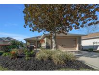 Charming home featuring a well-manicured yard, neutral-toned exterior, and an attached two-car garage at 9463 Sw 93Rd Loop, Ocala, FL 34481