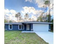Charming single-story home with a neatly maintained lawn and a two-car garage at 3896 Sw 177Th Ter, Dunnellon, FL 34432