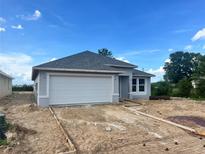 Charming single-story home with a large two car garage and neutral color scheme exterior at 4365 Sw 90Th Pl, Ocala, FL 34476
