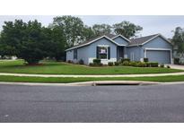 Charming single-story home featuring a well-manicured lawn, mature trees, and a two-car garage at 9230 Sw 66Th Loop, Ocala, FL 34481