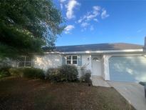Charming single-story home featuring a one-car garage and classic curb appeal with tidy landscaping at 45 Hickory Track Way, Ocala, FL 34472