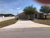 Charming single-story home with a well-maintained lawn and a long driveway at 77 Dogwood Drive Pass, Ocala, FL 34472