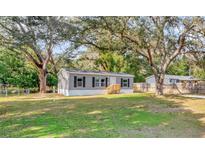 Charming single story home featuring manicured lawn and mature shade trees at 9100 Sw 32Nd Ct, Ocala, FL 34476