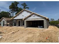 New construction home featuring concrete block and partial roofing at 85 Nw 45Th Loop, Ocala, FL 34475