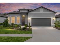 Charming single-story home showcasing well-manicured landscaping, a two-car garage, and a welcoming front entrance at 8809 Sw 61St Loop, Ocala, FL 34481