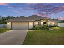 Charming single-story home with a well-manicured lawn, two-car garage, and inviting curb appeal at 10910 Sw 41St Ave, Ocala, FL 34476