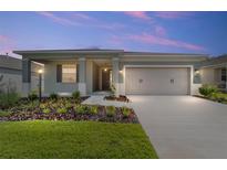 Beautiful home with a manicured lawn, covered entry, and attached two car garage at 7203 Sw 86Th Ave, Ocala, FL 34481