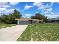Charming single-story home with a well-maintained front yard and a long driveway at 263 Chestnut Rd, Ocala, FL 34480